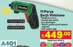 PİRANHA ŞARJLI VİDALAMA